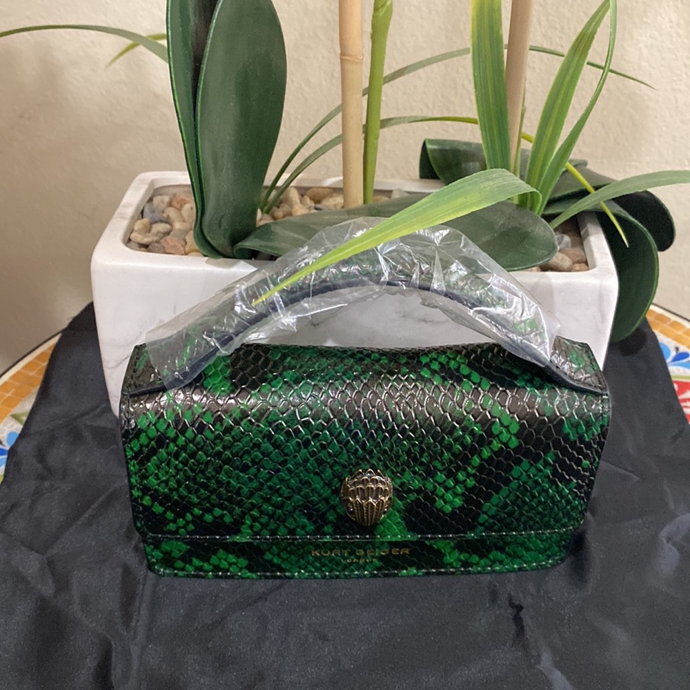 Kurt Geiger XS Bond Green Top Handle Crossbody Bag - Picture 6 of 13